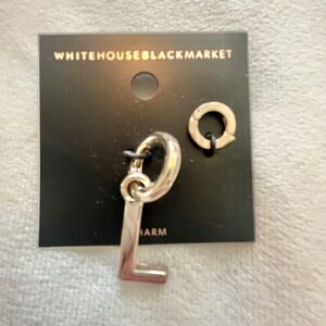 White House Black Market Silver letter “L” charm w/2 attachments